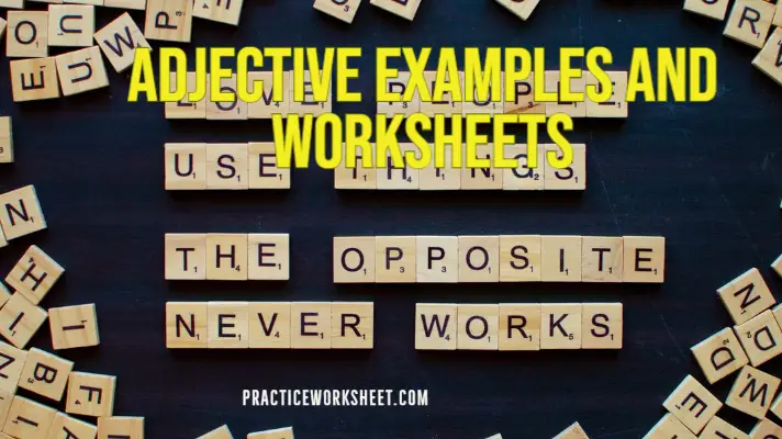 Adjective Examples and Worksheets