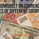 Worksheet on Currency Names of Different Countries